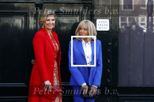 Amsterdam 12 april 2023
Koningin Maxima en Brigitte Macron bij het Anne Frank Huis