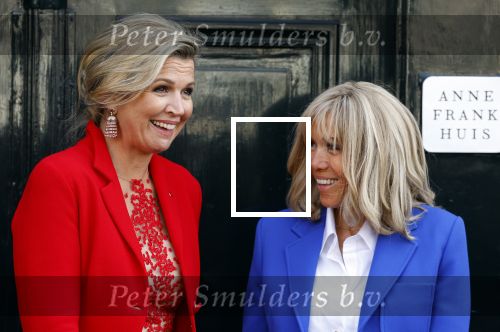 Amsterdam 12 april 2023
Koningin Maxima en Brigitte Macron bij het Anne Frank Huis