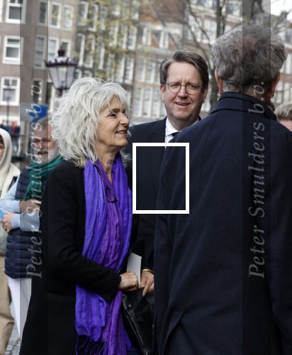 Amsterdam 15 april 2023
Herdenkingstdienst vooraf aan de begrafenis van Huub Oosterhuis in de Westertoren . Daarna gingen ze met de boot naar begraafplaats Zorgvlied. Leoni Jansen