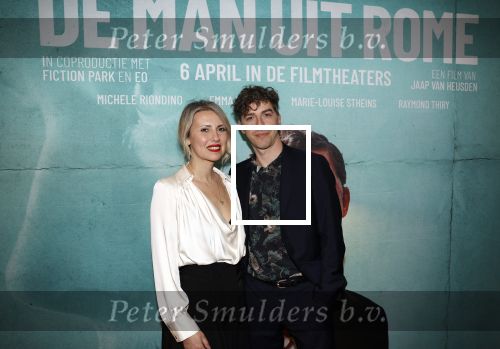 Amsterdam 27 maart 2023
Premiere Man uit Rome in EYE.
Michele Riondino en partner Eva Nestori