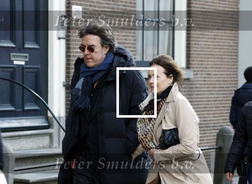 Amsterdam 15 april 2023
Herdenkingstdienst vooraf aan de begrafenis van Huub Oosterhuis in de Westertoren . Daarna gingen ze met de boot naar begraafplaats Zorgvlied. Michiel Borstlap met zijn vriendin Wendy