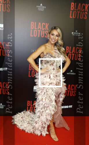 Amsterdam 10 april 2023
Premiere Black Lotus in Tuschinski met Rico Verhoeven in de hoofdrol.
Naomy v Beem in een jurk van Addy v d Krommenacker