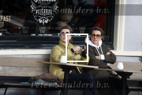 Amsterdam 24 maart 2023
Prinses Annette en een vriendin drinken kopje thee op een terras in centrum van Amsterdam.