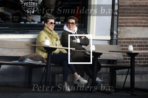 Amsterdam 24 maart 2023
Prinses Annette en een vriendin drinken kopje thee op een terras in centrum van Amsterdam.