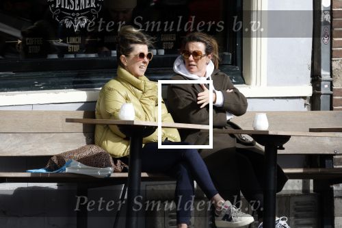 Amsterdam 24 maart 2023
Prinses Annette en een vriendin drinken kopje thee op een terras in centrum van Amsterdam.