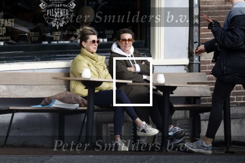 Amsterdam 24 maart 2023
Prinses Annette en een vriendin drinken kopje thee op een terras in centrum van Amsterdam.