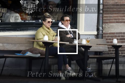 Amsterdam 24 maart 2023
Prinses Annette en een vriendin drinken kopje thee op een terras in centrum van Amsterdam.