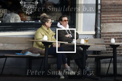 Amsterdam 24 maart 2023
Prinses Annette en een vriendin drinken kopje thee op een terras in centrum van Amsterdam.