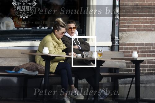 Amsterdam 24 maart 2023
Prinses Annette en een vriendin drinken kopje thee op een terras in centrum van Amsterdam.