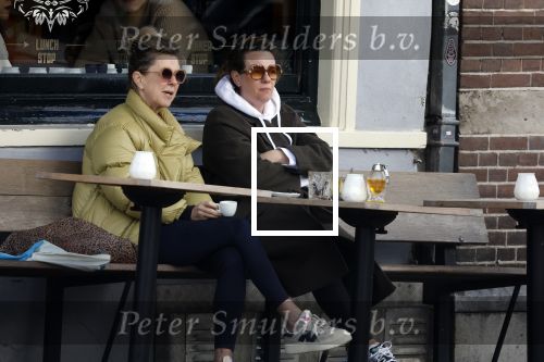 Amsterdam 24 maart 2023
Prinses Annette en een vriendin drinken kopje thee op een terras in centrum van Amsterdam.