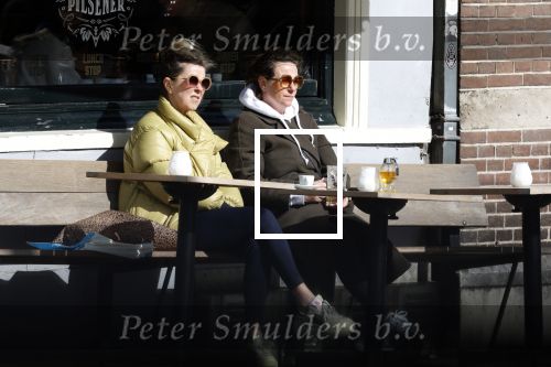 Amsterdam 24 maart 2023
Prinses Annette en een vriendin drinken kopje thee op een terras in centrum van Amsterdam.