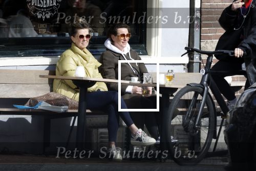Amsterdam 24 maart 2023
Prinses Annette en een vriendin drinken kopje thee op een terras in centrum van Amsterdam.