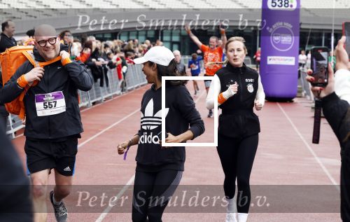 Amsterdam 16 maart 2024
Radio 538 run tbv het Prinses Maxima Centrum in het Olympisch stadion. Oa aanwezig 
Airen Mylene en Jelte v d Goot