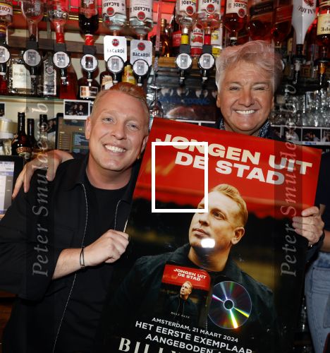 Amsterdam 21 maart 2024
Cd presentatie Billy Dans in de Jordaan. Billy Dans en Rene Froger