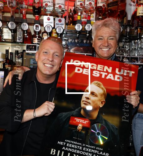 Amsterdam 21 maart 2024
Cd presentatie Billy Dans in de Jordaan. Billy Dans en Rene Froger