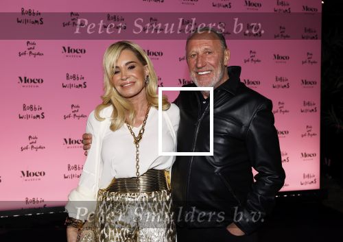 Amsterdam 7 maart 2024
Opening expositie Robbie Williams in het Moco museum. Connie Witteman met partner Henk de Vries
