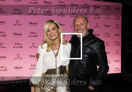 Amsterdam 7 maart 2024
Opening expositie Robbie Williams in het Moco museum. Connie Witteman met partner Henk de Vries