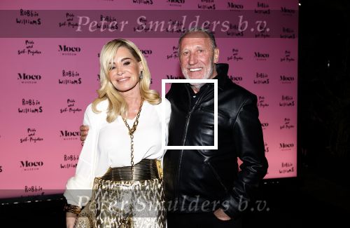 Amsterdam 7 maart 2024
Opening expositie Robbie Williams in het Moco museum. Connie Witteman met partner Henk de Vries