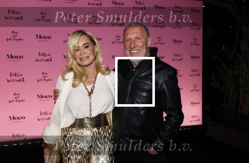 Amsterdam 7 maart 2024
Opening expositie Robbie Williams in het Moco museum. Connie Witteman met partner Henk de Vries
