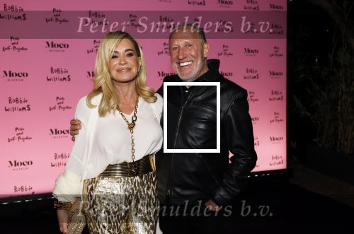 Amsterdam 7 maart 2024
Opening expositie Robbie Williams in het Moco museum. Connie Witteman met partner Henk de Vries