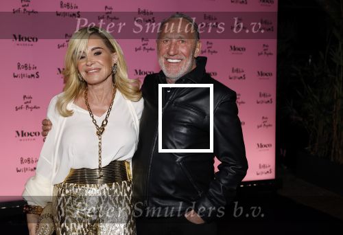Amsterdam 7 maart 2024
Opening expositie Robbie Williams in het Moco museum. Connie Witteman met partner Henk de Vries
