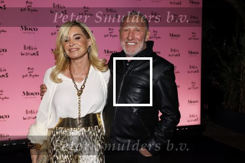 Amsterdam 7 maart 2024
Opening expositie Robbie Williams in het Moco museum. Connie Witteman met partner Henk de Vries