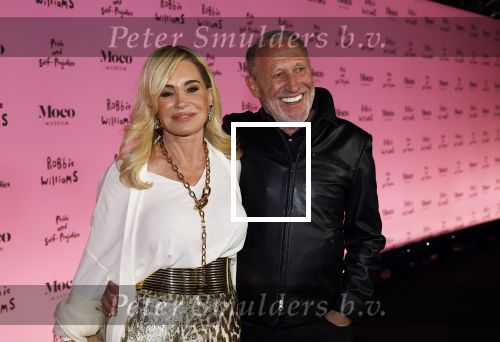 Amsterdam 7 maart 2024
Opening expositie Robbie Williams in het Moco museum. Connie Witteman met partner Henk de Vries