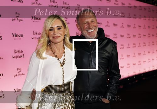 Amsterdam 7 maart 2024
Opening expositie Robbie Williams in het Moco museum. Connie Witteman met partner Henk de Vries