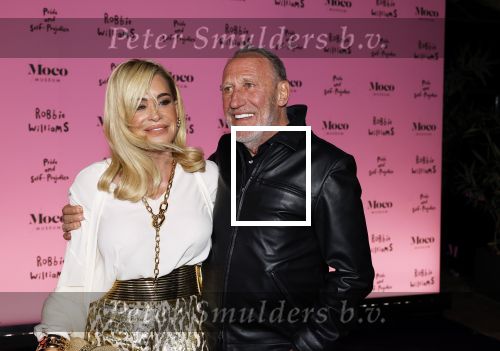 Amsterdam 7 maart 2024
Opening expositie Robbie Williams in het Moco museum. Connie Witteman met partner Henk de Vries