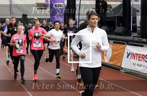 Amsterdam 16 maart 2024
Radio 538 run tbv het Prinses Maxima Centrum in het Olympisch stadion. Oa aanwezig 
Dafne Schippers