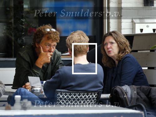 Amsterdam 22 mei 2015    
Derk Bolt met kennisen op terras.