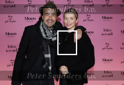 Amsterdam 7 maart 2024
Opening expositie Robbie Williams in het Moco museum. Dinand Woesthoff met zijn vrouw Lucy