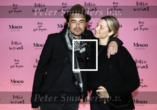 Amsterdam 7 maart 2024
Opening expositie Robbie Williams in het Moco museum. Dinand Woesthoff met zijn vrouw Lucy