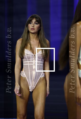 Amsterdam 5 maart 2024
Modeshow Hunkemoller in de westergasfabriek . Oa Loiza lamers loopt mee. Georgia Steel