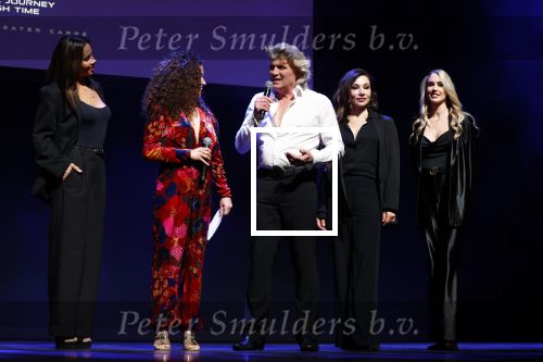 Amsterdam 14 maart 2024
Presentatie nieuwe show Hans Klok in Carre . Katja Schuurman doet presentatie. Jenily Wagenmakers (links), Zarina Potapova en Bo Yael Ufkes