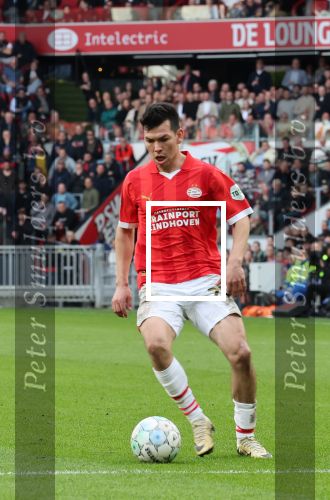 Eindhoven, 3 maart 2024 PSV-Feyenoord, eindstand 2-2 
Kompetitie Seizoen 2023-2024
Hirving Lozano
