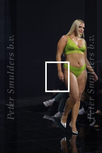 Amsterdam 5 maart 2024
Modeshow Hunkemoller in de westergasfabriek . Oa Loiza lamers loopt mee. Isadee Jansen
