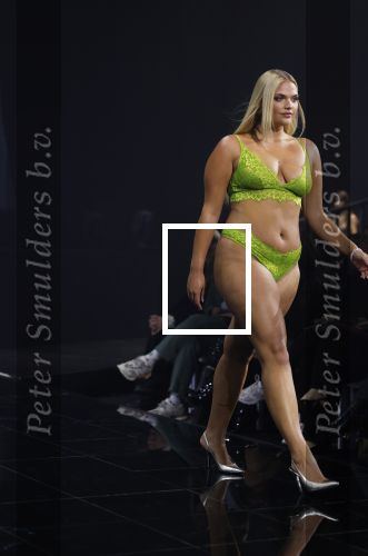 Amsterdam 5 maart 2024
Modeshow Hunkemoller in de westergasfabriek . Oa Loiza lamers loopt mee. Isadee Jansen