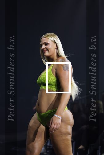Amsterdam 5 maart 2024
Modeshow Hunkemoller in de westergasfabriek . Oa Loiza lamers loopt mee. Isadee Jansen