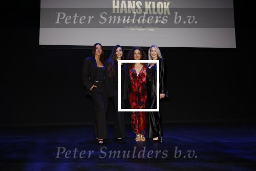 Amsterdam 14 maart 2024
Presentatie nieuwe show Hans Klok in Carre . Katja Schuurman doet presentatie. V.l.n.r. Jenily Wagenmakers  Zarina Potapova Katja Schuurman en Bo Yael Ufkes