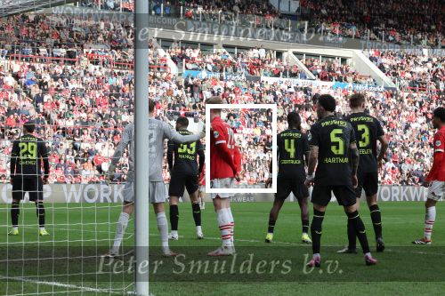 Eindhoven, 3 maart 2024 PSV-Feyenoord, eindstand 2-2 
Kompetitie Seizoen 2023-2024
Jerdy Schouten