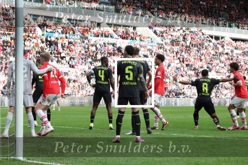 Eindhoven, 3 maart 2024 PSV-Feyenoord, eindstand 2-2 
Kompetitie Seizoen 2023-2024
Jerdy Schouten