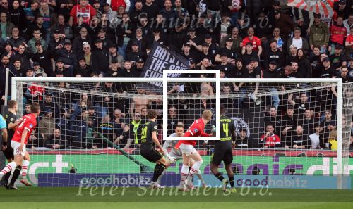 Eindhoven, 3 maart 2024 PSV-Feyenoord, eindstand 2-2 
Kompetitie Seizoen 2023-2024
Jerdy Schouten en Timon Wellenreuther