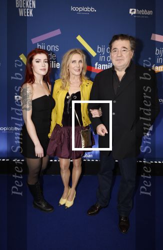 Amsterdam 15 maart 2024
Boekenbal in de stadschouwburg.  Leon de Winter met partner Jessica Durlacher en dochter