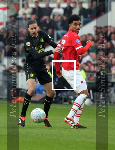 Eindhoven, 3 maart 2024 PSV-Feyenoord, eindstand 2-2 
Kompetitie Seizoen 2023-2024
Malik Tillman en Ramiz Zerrouki