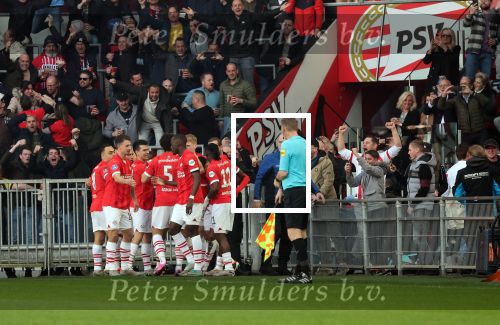 Eindhoven, 3 maart 2024 PSV-Feyenoord, eindstand 2-2 
Kompetitie Seizoen 2023-2024
Malik Tillman heeft in de 4e minuut 1-0 gescoord