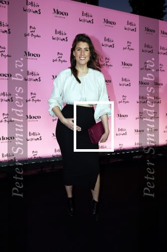 Amsterdam 7 maart 2024
Opening expositie Robbie Williams in het Moco museum. Marieke Elsinga zwanger van haar tweede kindje