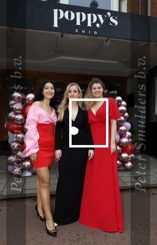 Amsterdam 22 maart 2024
Opening restaurant Poppy\'s van Moise Trustfull  Britt Scholte en Carola Kirschbaum .