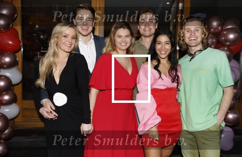 Amsterdam 22 maart 2024
Opening restaurant Poppy\'s van Moise Trustfull  Britt Scholte en Carola Kirschbaum . Met partners Koen Weiland en Kaj v d Voort
