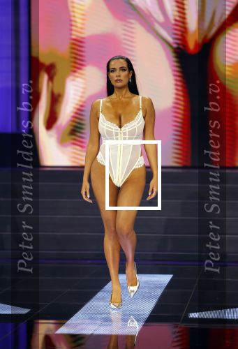 Amsterdam 5 maart 2024
Modeshow Hunkemoller in de westergasfabriek . Oa Loiza lamers loopt mee. Nadine Miranda